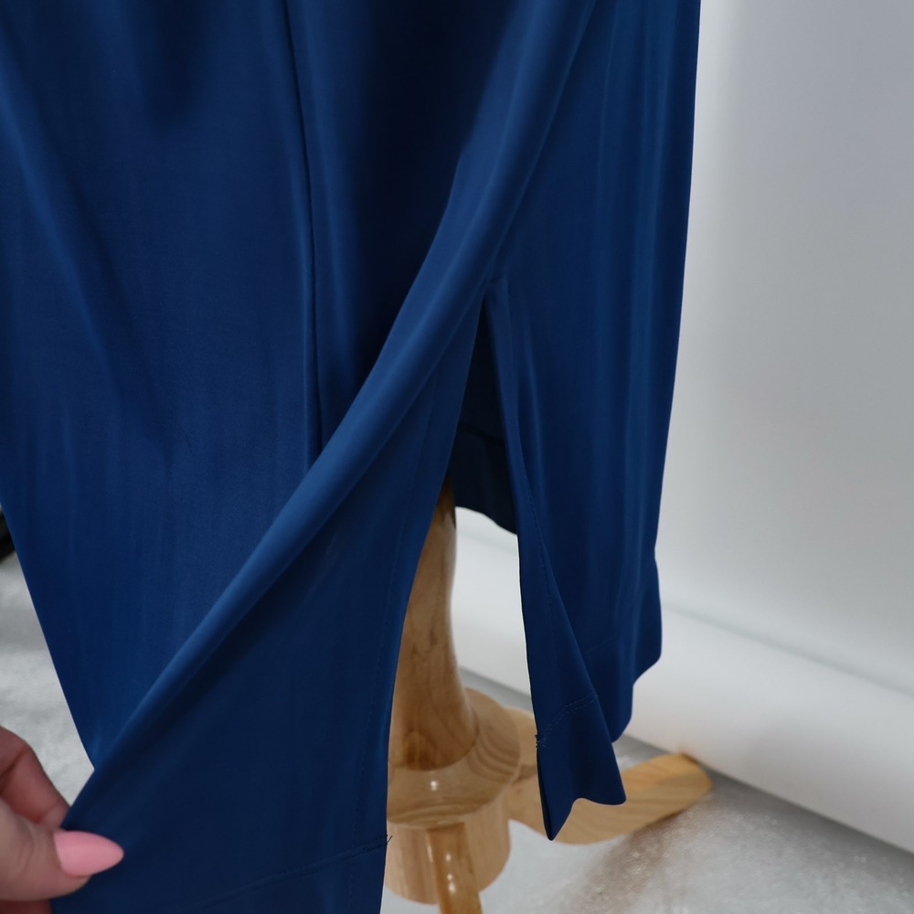 Akris Punto Dress Women 6 Blue Spaghetti Strap 100% Viscose Switzerland Designer - Picture 8 of 13